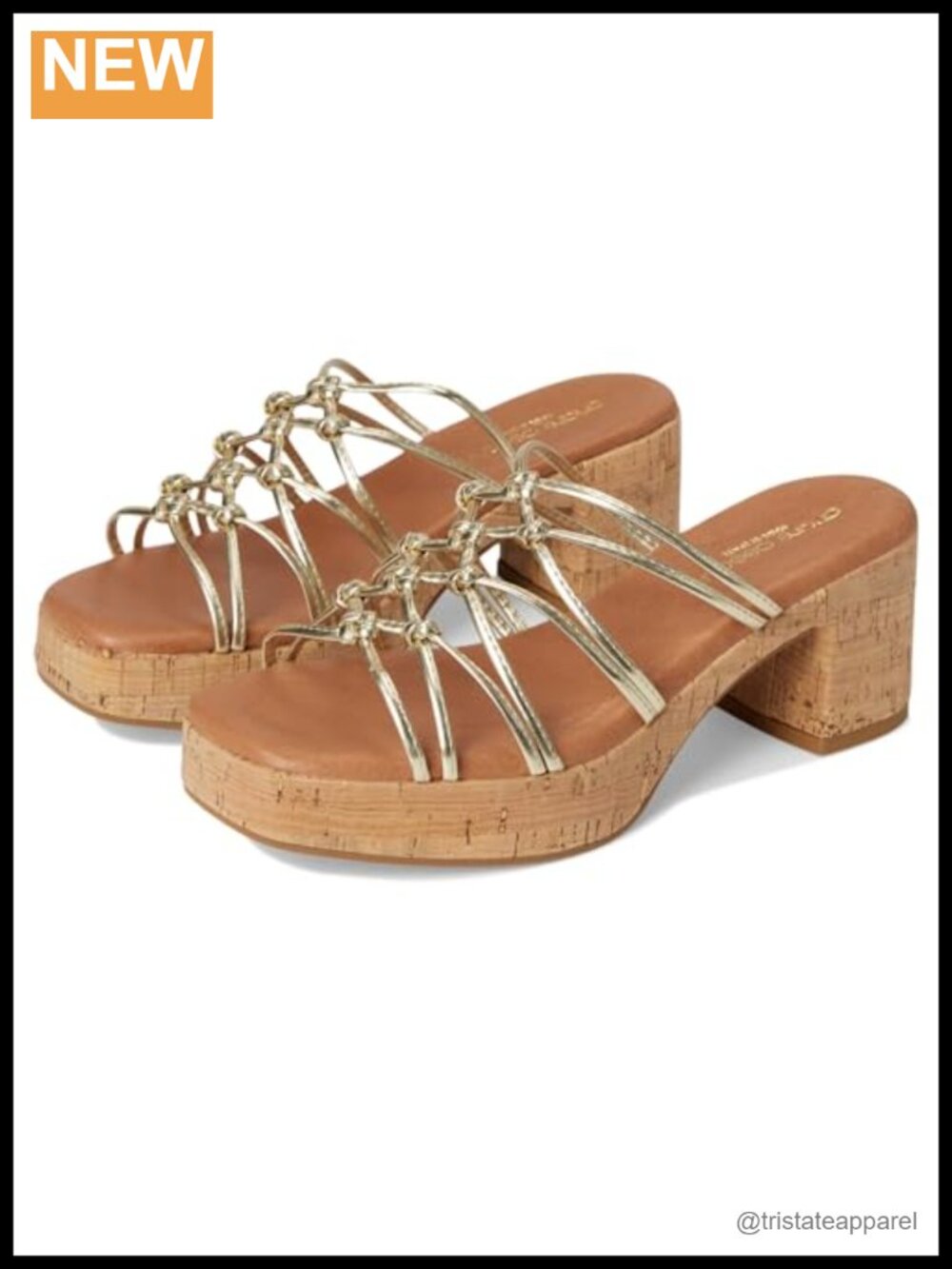 Vegan Leather Heeled Sandals Slip-On Square Toe Platform Block Heel